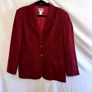Women's Vintage Pendleton Lined 100% Virgin Wool Burgundy Blazer Size 14